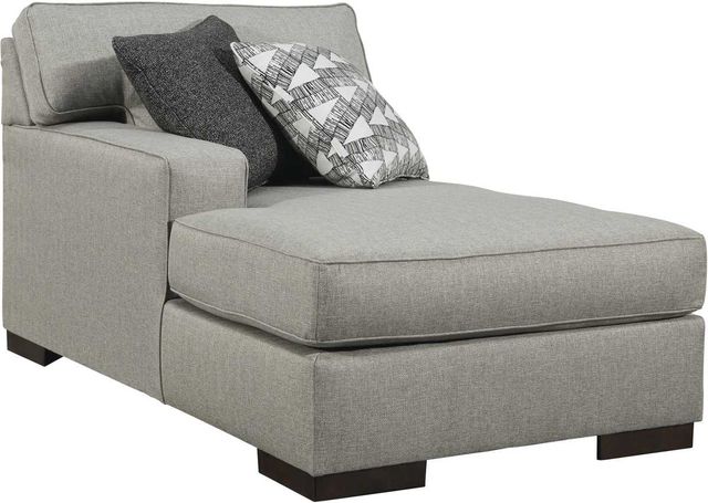 Benchcraft® Marsing Nuvella® 2-Piece Slate Left-Arm Facing Loveseat Sectional and Chaise-2