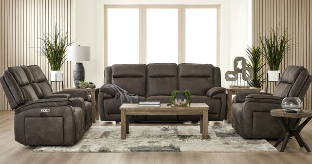 Hughes Furniture® 225012 Derby Slate Manual Reclining Loveseat-1