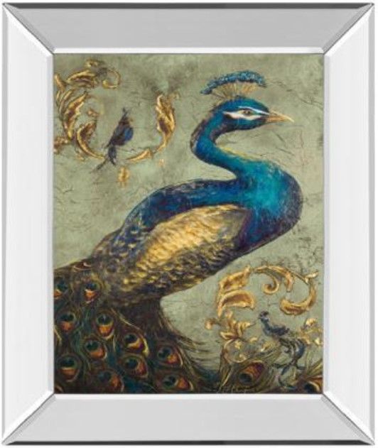 Classy Living Tiffany Hakimipour Peacock On Sage I Wall Art-0