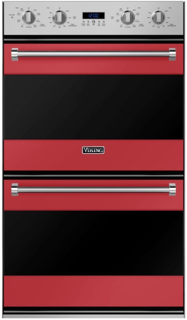 Viking® 3 Series 30" San Marzano Red Double Electric Wall Oven-0