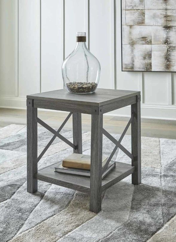 Signature Design by Ashley® Freedan Grayish Brown End Table-5