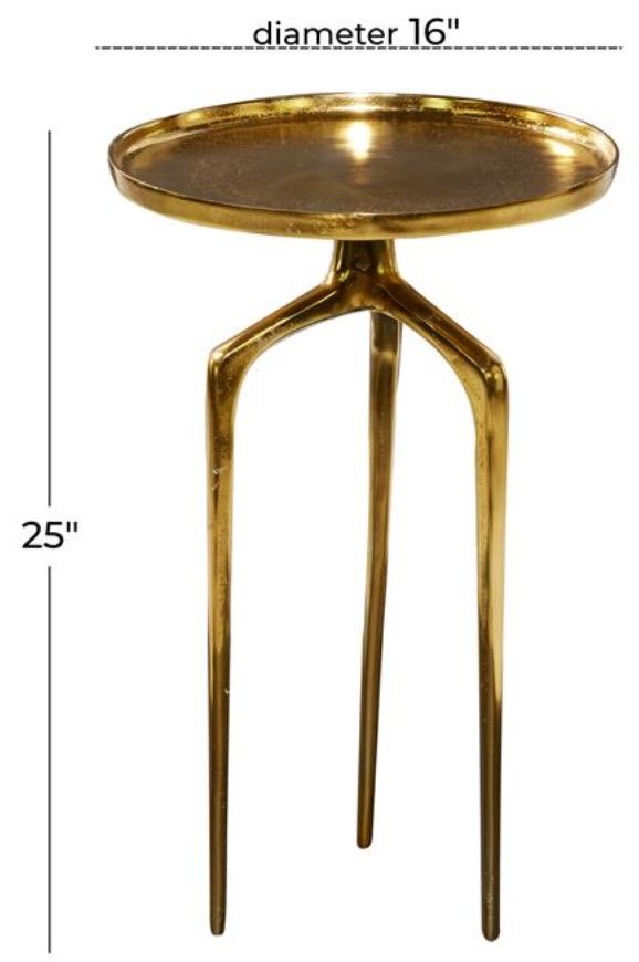 Deco Marche Gold 16'' Accent Table-3