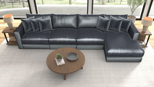 Jackson Furniture Remington 4-Piece Slate Right Arm Facing Sectional and Chaise-1