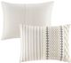 Olliix by INK+IVY Ivory King/California King Imani Cotton Comforter Mini Set-3