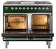 Ilve® Nostalgie II Noblesse 40'' Emerald Green Pro Style Dual Fuel Range with Chrome Trim-1