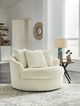 Signature Design by Ashley® Lindyn Ivory Oversized Swivel Accent Chair-4