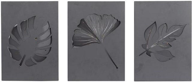 Deco Marche 6-Piece Black Leaf Wall Decor Set-1