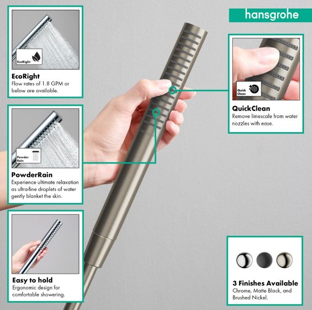 Hansgrohe Pulsify S Brushed Nickel Baton Handshower with 2.5 GPM-1