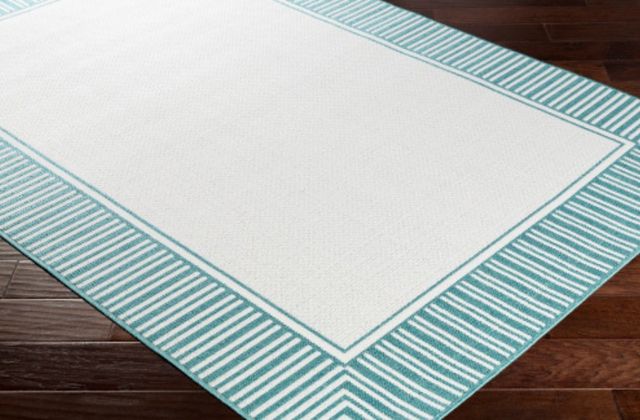 Surya Alfresco Teal/White 5'x8' Area Rug-4