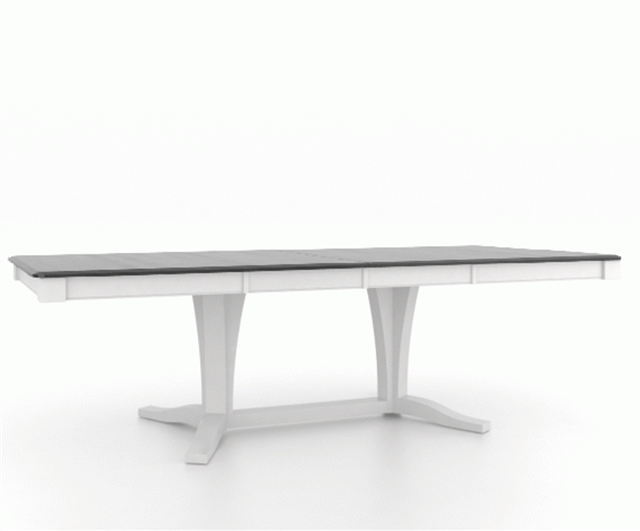 Canadel Customizable Gourmet 102" VR Base Dining Table with Two Removable Leaf's-2