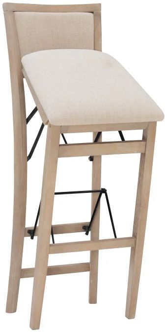 Linon Keira Gray Wash Folding Bar Stool-4
