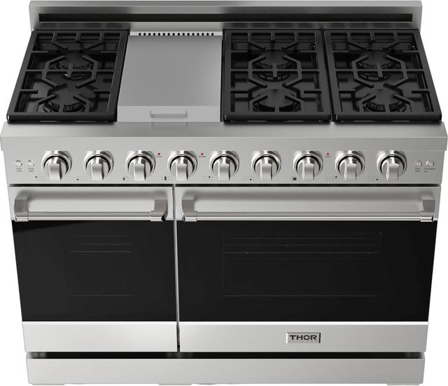Thor Kitchen® Gordon Ramsay Series 48" Stainless Steel Pro Style Gas Range-1