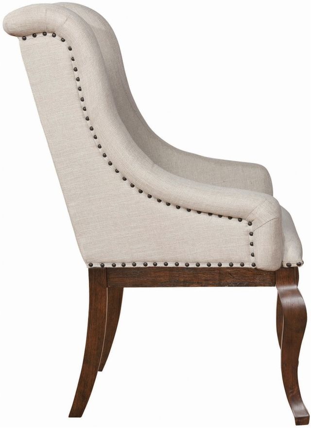 Coaster® Brockway 2-Piece Cream/Antique Java Arm Chairs-2