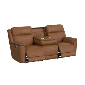 Elements International Mustang Aline Butternut Power Reclining Sofa