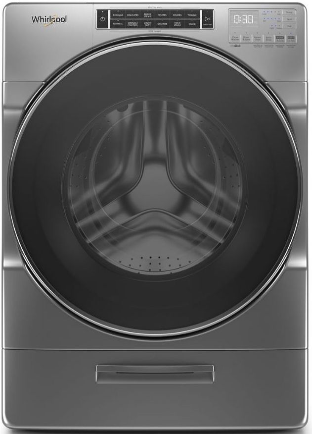 Whirlpool® Chrome Shadow Front Load Washer & Gas Dryer Laundry Pair-1
