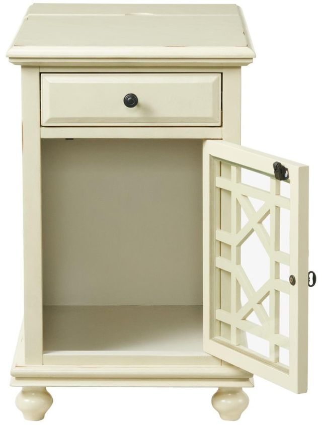 Martin Svensson Elegant Antique White Chairside Table-1