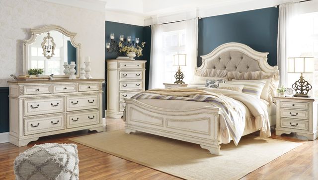 Signature Design by Ashley® Realyn Chipped White Bedroom Mirror-2