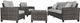 Signature Design by Ashley® Cloverbrooke 4-Piece Gray Aluminum/Wicker Outdoor Conversation Set-1