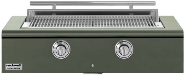 Caliber™ Rockwell Social 2-Burner Olive Built-In Liquid Propane Grill with Polished Chrome Hardware-0