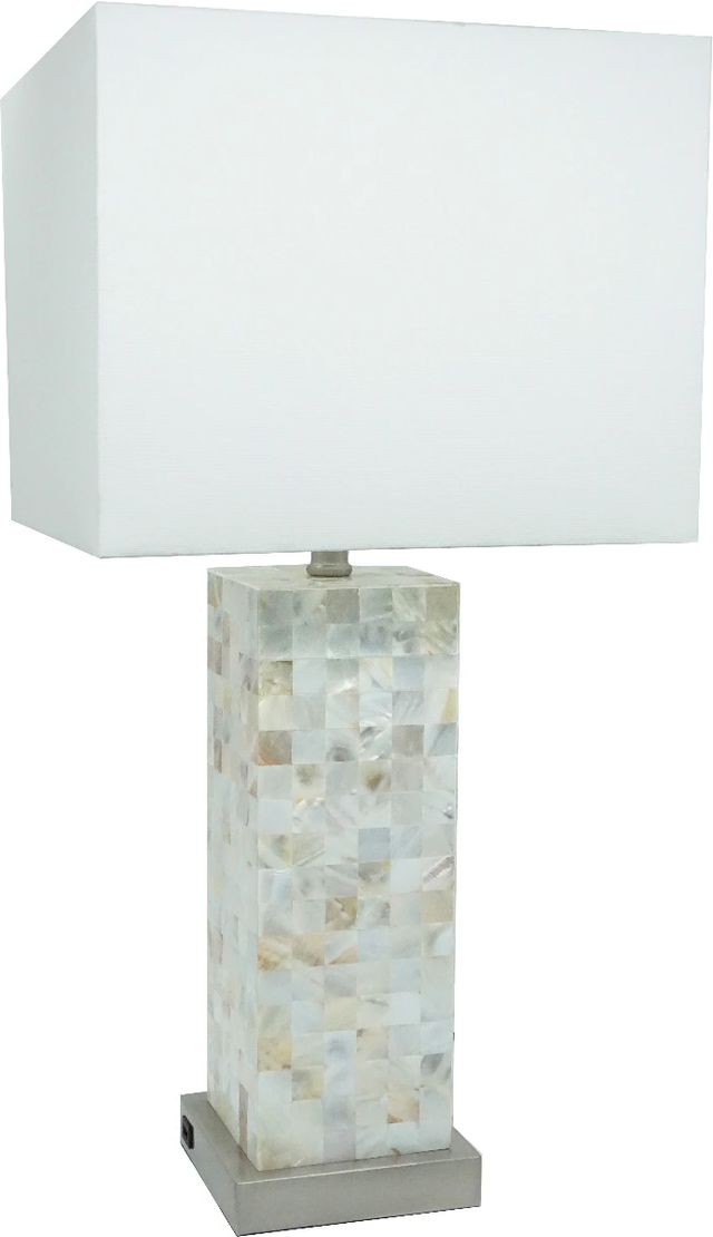 Crown Mark White Table Lamp-0