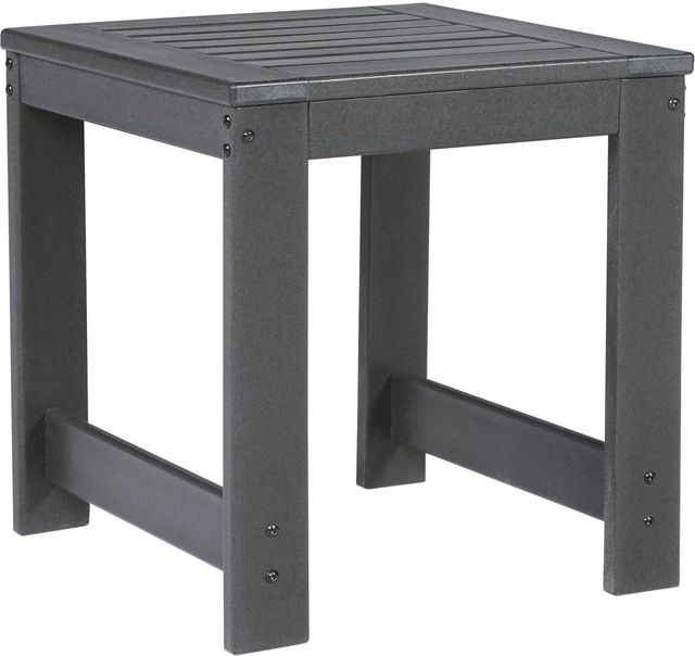Signature Design by Ashley® Amora Charcoal Gray Polyethylene Outdoor End Table-0