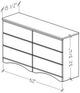 Perdue Woodworks 36,000 Essential Brown 58" 6-Drawer Chest-2