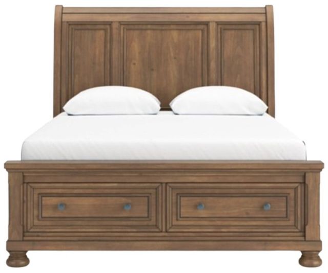 Signature Design by Ashley® Feddinger Medium Brown Queen Storage Sleigh Bed-2