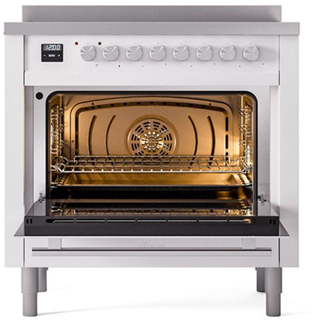 Ilve® Professional Plus II 36" White Pro Style Induction Range-2
