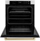ZLINE Autograph Edition Professional 30" Stainless Steel Single Electric Wall Oven with White Matte Door and Champagne Bronze Accents-2