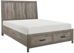 Mazin Furniture Bainbridge Gray Queen Platform Bed-1
