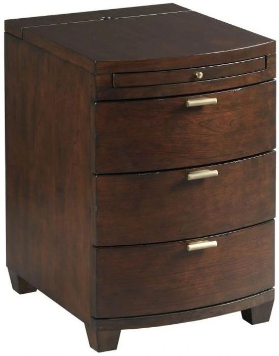 Hammary® Bowfront Espresso Chairside Table-0