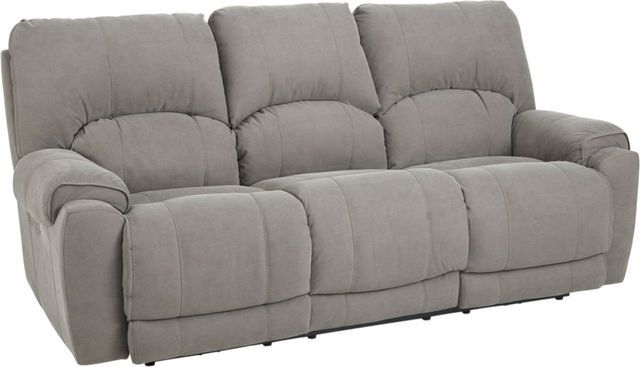 HomeStretch Showtime Tan Power Reclining Sofa with Headrest and Lumbar-0