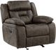 Homelegance® Madrona Dark Brown Manual Glider Recliner-0