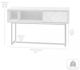 Armen Living Peridot Natural Console Table with Black Base -4