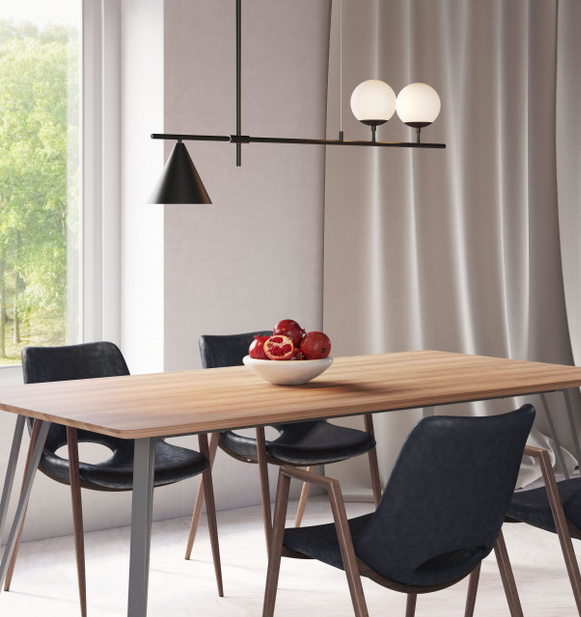 Zuo® Modern Richiza Black Ceiling Lamp-2