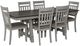 Liberty Furniture Newport 7-Piece Carbon Gray/Smokey Gray Trestle Dining Set-0