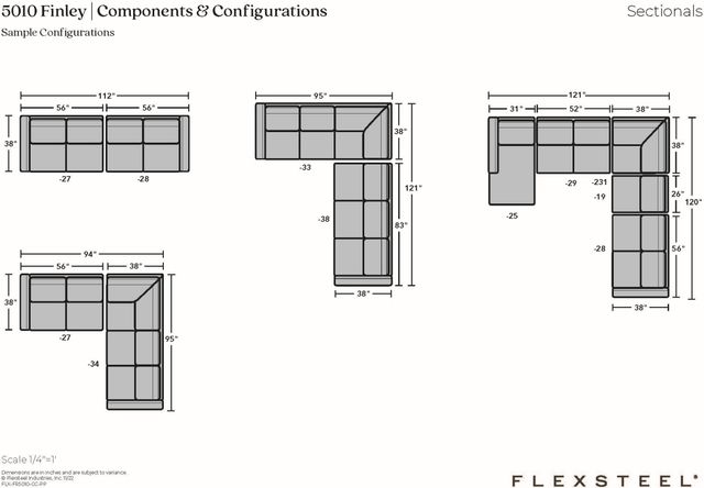 Flexsteel® Finley 2-Piece Brie L-Shape Sectional-1