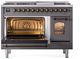 Ilve® Nostalgie II Series 48" Graphite Matte Pro Style Dual Fuel Range-3