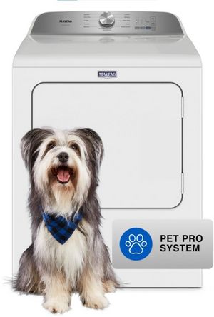 Maytag Pet Pro System 7.0 Cu. Ft. White Front Load Electric Dryer