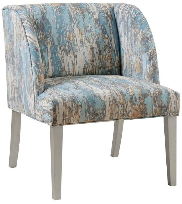 Olliix by Madison Park Delilah Grey/Blue Wingback Accent Lounge Chair-1