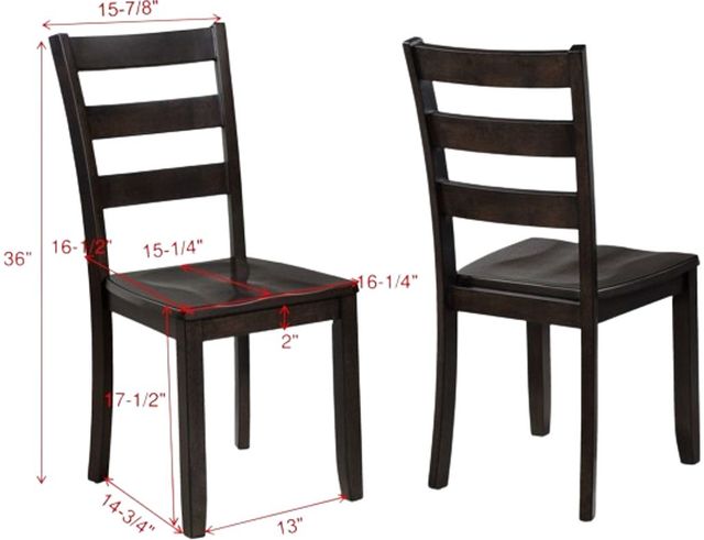 Crown Mark Durham 5-Piece Dark Brown Dining Table Set-2