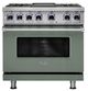 Viking® 7 Series 36" Eucalyptus Pro Style Dual Fuel Range with Griddle-0