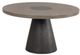 Furniture of America® Broager Rustic Oak Round Dining Table with Dark Walnut Base-0