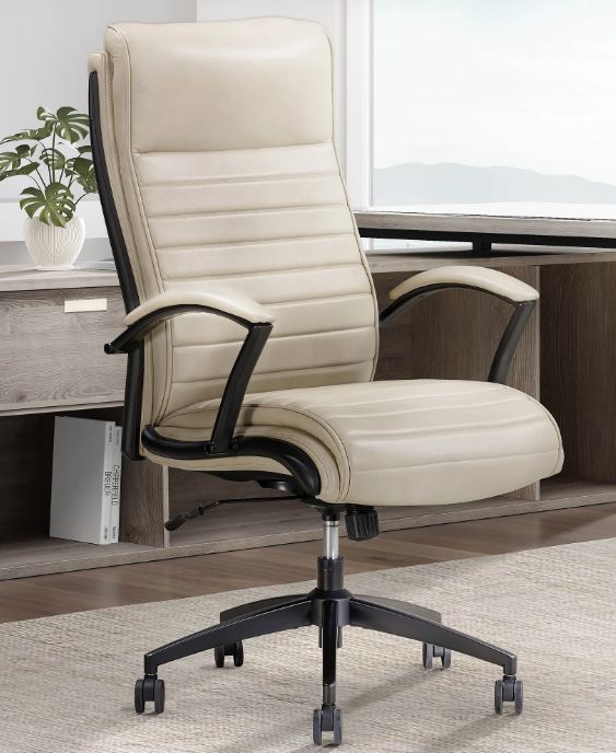 Parker House® Antique Linen Leather Desk Chair-1