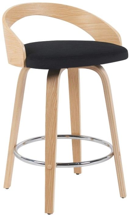 Armen Living Sonia Black/Oak Counter Stool-0
