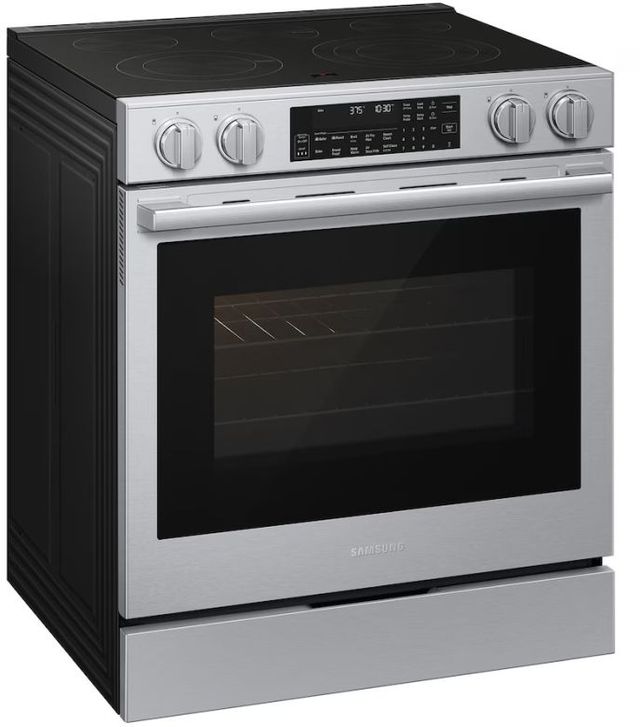 Samsung 30'' Fingerprint Resistant Stainless Steel Slide-In Electric Range with Soft Closing Door -2