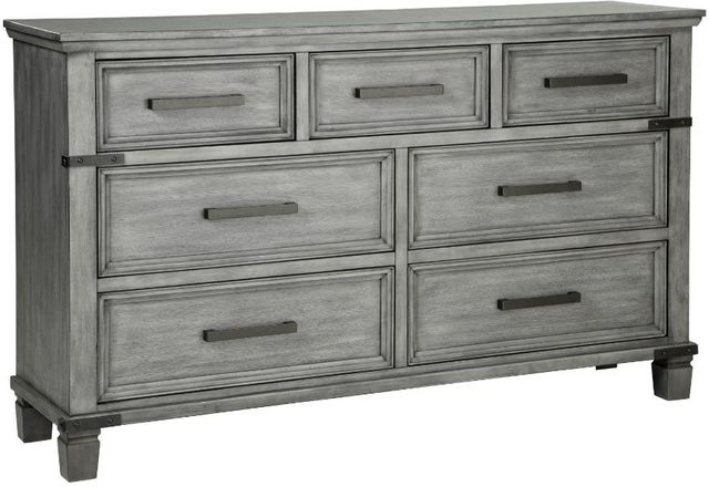 Signature Design by Ashley® Russelyn 6-Piece Gray California King Panel Storage Bed Set-2