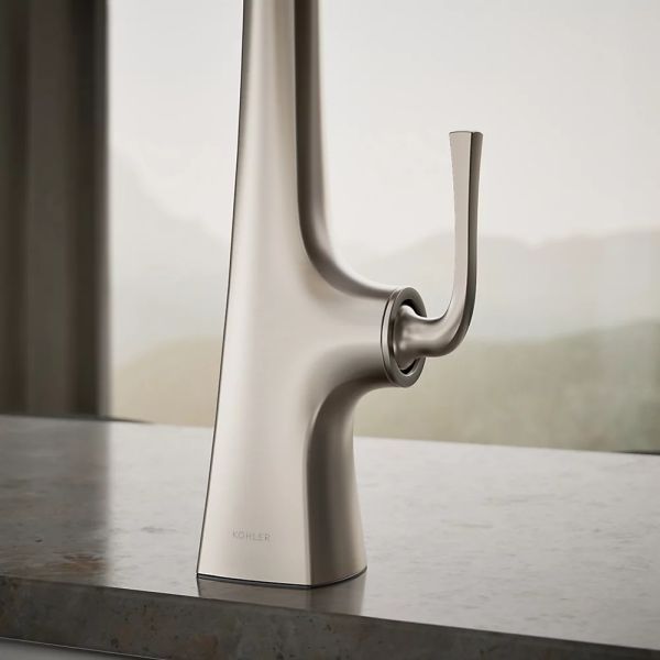 KOHLER® Graze® Vibrant Stainless Semi-Professional Kitchen Sink Faucet with 3-Function Sprayhead-4