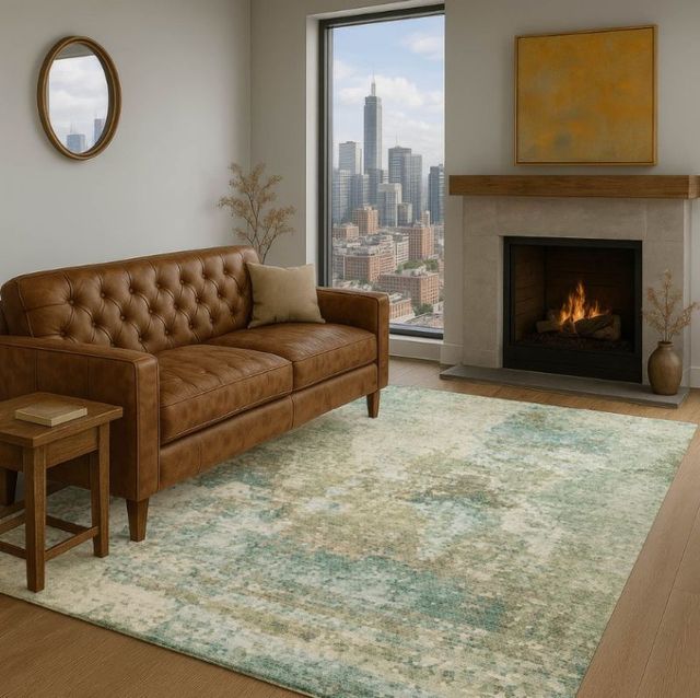Dalyn™ Rug Company Lumara LM2 Seafoam 5'x8' Area Rug-1