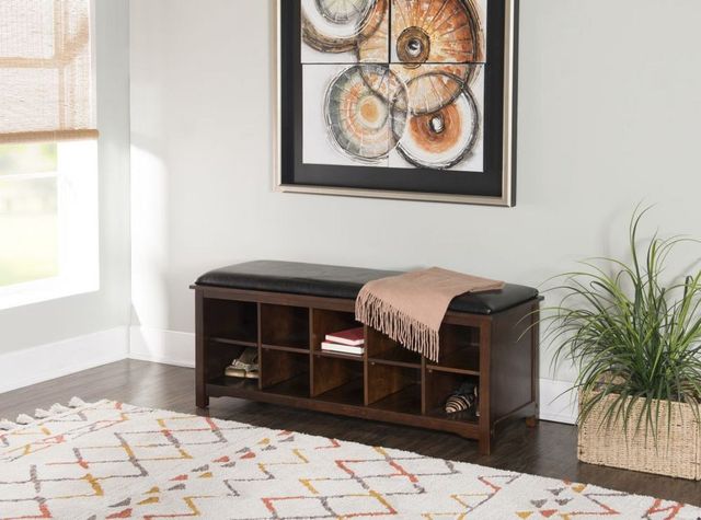 Linon Cape Anne Dark Walnut Bench-3